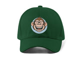 Funny Monkey Embroidery Baseball Cap Cartoon Smiling Monkey Face Black Adjustable Cotton Dad Hat Streetwear Unisex Gift