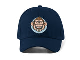 Funny Monkey Embroidery Baseball Cap Cartoon Smiling Monkey Face Black Adjustable Cotton Dad Hat Streetwear Unisex Gift
