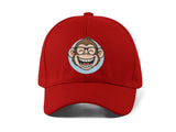 Funny Monkey Embroidery Baseball Cap Cartoon Smiling Monkey Face Black Adjustable Cotton Dad Hat Streetwear Unisex Gift