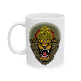 Narasimha Coffee Mug Hindu God Lion Face Divine Art Indian Mythology Mug Spiritual Design Sacred Graphic Mug Aesthetic Religious Gift Mug
