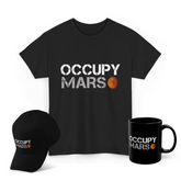 Occupy Mars Graphic T Shirt Combo Pack Space Exploration Futuristic Sci Fi Print Premium Cotton Unisex Streetwear