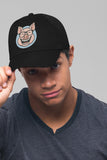 Funny Pig Embroidery Baseball Cap Cartoon Smiling Pig Face Black Adjustable Cotton Dad Hat Streetwear Unisex Gift