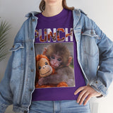 Punch Monkey Cute Graphic T Shirt Funny Animal Cartoon Tee Aesthetic Baby Monkey Print Unisex Cotton White Tshirt