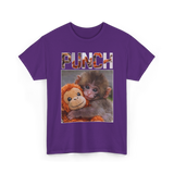 Punch Monkey Cute Graphic T Shirt Funny Animal Cartoon Tee Aesthetic Baby Monkey Print Unisex Cotton White Tshirt