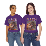 Punch Monkey Cute Graphic T Shirt Funny Animal Cartoon Tee Aesthetic Baby Monkey Print Unisex Cotton White Tshirt