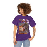 Punch Monkey Cute Graphic T Shirt Funny Animal Cartoon Tee Aesthetic Baby Monkey Print Unisex Cotton White Tshirt