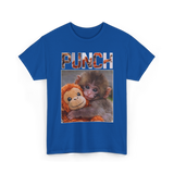 Punch Monkey Cute Graphic T Shirt Funny Animal Cartoon Tee Aesthetic Baby Monkey Print Unisex Cotton White Tshirt