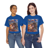 Punch Monkey Cute Graphic T Shirt Funny Animal Cartoon Tee Aesthetic Baby Monkey Print Unisex Cotton White Tshirt