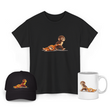 Punch Monkey Cute Cartoon Graphic T Shirt Combo Pack Premium Cotton Funny Monkey Design Streetwear Tee Cap Mug Set