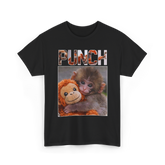 Punch Monkey Cute Graphic T Shirt Funny Animal Cartoon Tee Aesthetic Baby Monkey Print Unisex Cotton White Tshirt