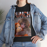 Punch Monkey Cute Graphic T Shirt Funny Animal Cartoon Tee Aesthetic Baby Monkey Print Unisex Cotton White Tshirt
