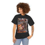 Punch Monkey Cute Graphic T Shirt Funny Animal Cartoon Tee Aesthetic Baby Monkey Print Unisex Cotton White Tshirt