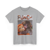 Punch Monkey Cute Graphic T Shirt Funny Animal Cartoon Tee Aesthetic Baby Monkey Print Unisex Cotton White Tshirt