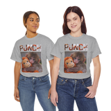 Punch Monkey Cute Graphic T Shirt Funny Animal Cartoon Tee Aesthetic Baby Monkey Print Unisex Cotton White Tshirt