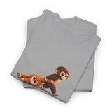 Punch Monkey Cute Graphic T Shirt Funny Animal Cartoon Tee Aesthetic Baby Monkey Print Unisex Cotton White Tshirt 2