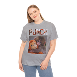 Punch Monkey Cute Graphic T Shirt Funny Animal Cartoon Tee Aesthetic Baby Monkey Print Unisex Cotton White Tshirt