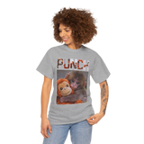 Punch Monkey Cute Graphic T Shirt Funny Animal Cartoon Tee Aesthetic Baby Monkey Print Unisex Cotton White Tshirt