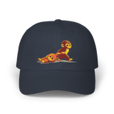Punch Monkey Embroidered Baseball Cap Cute Cartoon Monkey Graphic Hat White Adjustable Cotton Streetwear Cap Unisex