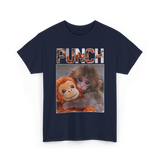 Punch Monkey Cute Graphic T Shirt Funny Animal Cartoon Tee Aesthetic Baby Monkey Print Unisex Cotton White Tshirt
