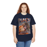 Punch Monkey Cute Graphic T Shirt Funny Animal Cartoon Tee Aesthetic Baby Monkey Print Unisex Cotton White Tshirt