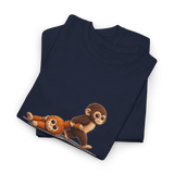 Punch Monkey Cute Graphic T Shirt Funny Animal Cartoon Tee Aesthetic Baby Monkey Print Unisex Cotton White Tshirt 2