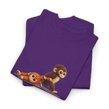 Punch Monkey Cute Graphic T Shirt Funny Animal Cartoon Tee Aesthetic Baby Monkey Print Unisex Cotton White Tshirt 2