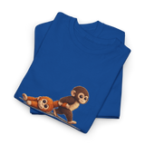 Punch Monkey Cute Graphic T Shirt Funny Animal Cartoon Tee Aesthetic Baby Monkey Print Unisex Cotton White Tshirt 2