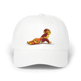 Punch Monkey Embroidered Baseball Cap Cute Cartoon Monkey Graphic Hat White Adjustable Cotton Streetwear Cap Unisex