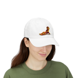 Punch Monkey Embroidered Baseball Cap Cute Cartoon Monkey Graphic Hat White Adjustable Cotton Streetwear Cap Unisex