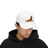 Punch Monkey Embroidered Baseball Cap Cute Cartoon Monkey Graphic Hat White Adjustable Cotton Streetwear Cap Unisex