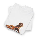 Punch Monkey Cute Graphic T Shirt Funny Animal Cartoon Tee Aesthetic Baby Monkey Print Unisex Cotton White Tshirt 2