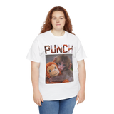 Punch Monkey Cute Graphic T Shirt Funny Animal Cartoon Tee Aesthetic Baby Monkey Print Unisex Cotton White Tshirt
