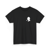 Sherlock Holmes Silhouette T Shirt Minimal Detective Graphic Tee Black Aesthetic Cotton Unisex Streetwear Smart Casual Outfit