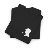 Sherlock Holmes Silhouette T Shirt Minimal Detective Graphic Tee Black Aesthetic Cotton Unisex Streetwear Smart Casual Outfit