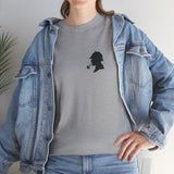 Sherlock Holmes Silhouette T Shirt Minimal Detective Graphic Tee Black Aesthetic Cotton Unisex Streetwear Smart Casual Outfit