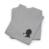 Sherlock Holmes Silhouette T Shirt Minimal Detective Graphic Tee Black Aesthetic Cotton Unisex Streetwear Smart Casual Outfit