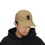 Sherlock Holmes Silhouette Baseball Cap Detective Icon Embroidered Hat Black Minimal Mystery Style Adjustable Cotton Cap Unisex