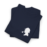 Sherlock Holmes Silhouette T Shirt Minimal Detective Graphic Tee Black Aesthetic Cotton Unisex Streetwear Smart Casual Outfit