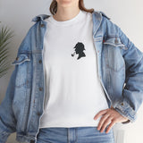 Sherlock Holmes Silhouette T Shirt Minimal Detective Graphic Tee Black Aesthetic Cotton Unisex Streetwear Smart Casual Outfit