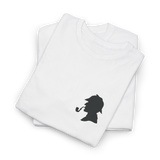 Sherlock Holmes Silhouette T Shirt Minimal Detective Graphic Tee Black Aesthetic Cotton Unisex Streetwear Smart Casual Outfit