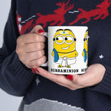 Subraminion Funny Coffee Mug Indian Minion Style Cartoon Mug Cute Character Humor Mug Desi Cartoon Gift Mug Unique Graphic Coffee Mug
