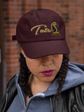 Tate Chess Knight Embroidery Baseball Cap Gold Typography Black Adjustable Cotton Dad Hat Streetwear Unisex Cap