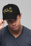 Tate Chess Knight Embroidery Baseball Cap Gold Typography Black Adjustable Cotton Dad Hat Streetwear Unisex Cap
