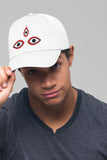 Minimalist Logo Embroidery Baseball Cap Clean Typography White Adjustable Cotton Dad Hat Streetwear Unisex Cap