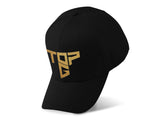 Top G Gold Embroidery Baseball Cap Bold Typography Logo Black Adjustable Cotton Dad Hat Streetwear Unisex Cap