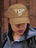 Top G White Embroidery Baseball Cap Bold Geometric Typography Logo Black Adjustable Cotton Dad Hat Streetwear Unisex Cap