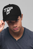 Top G White Embroidery Baseball Cap Bold Geometric Typography Logo Black Adjustable Cotton Dad Hat Streetwear Unisex Cap