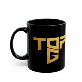 Top G Coffee Mug Gold Typography Luxury Bold Statement Mug Premium Black Ceramic Motivational Alpha Mindset Mug Stylish Streetwear Aesthetic
