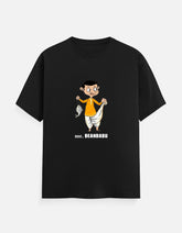 Mr Beanbabu Cartoon T Shirt Funny Desi Graphic Tee Indian Humor Character Shirt Black Unisex Cotton Streetwear Tshirt
