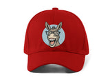Funny Donkey Embroidery Baseball Cap Cartoon Smiling Donkey Face Black Adjustable Cotton Dad Hat Streetwear Unisex Gift